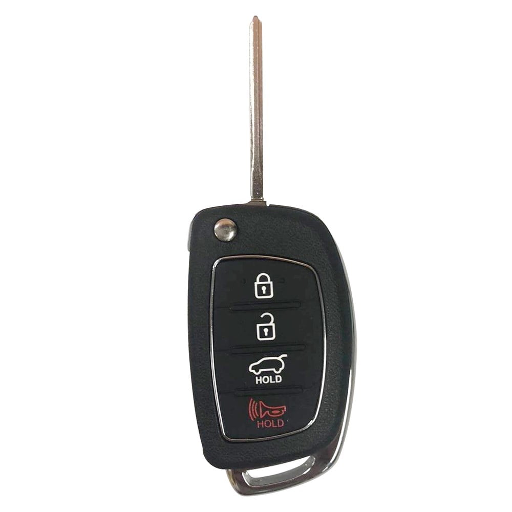 New Genuine Flip Key Santa Fe 17-18-19 4 Buttons Fob Keyless Entry Remote 