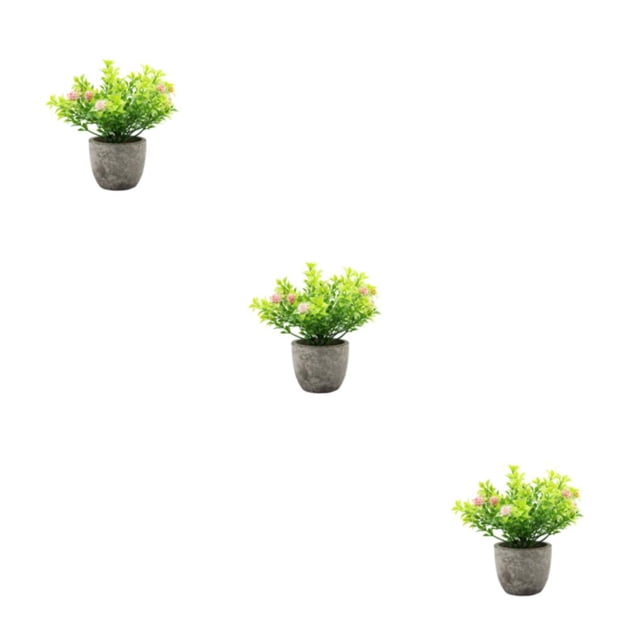Decodeary Green Eco-friendly Artificial Money Tree In Pot Long-lasting Durability Realistic Appearance pink babysbreath 3Set