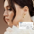 thumbnail image 6 of YOUNGYUE 14K Gold Plated Hoop Earrings for Women Hypoallergenic Thick Gold Hoops Earrings with Sparkly Cubic Zirconia, 6 of 7