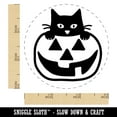 thumbnail image 2 of Cat in Pumpkin Halloween Self-Inking Rubber Stamp Ink Stamper - Red Ink - Small 3/4 Inch, 2 of 7