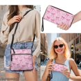 thumbnail image 4 of Yuyamidu Pink Bow Crossbody Bag Purse Set for Women, PU Leather 2 Pieces Handbag Sling Bag with Adjustable Shoulder Strap, Matching Wallet, Ideal for Holiday Gatherings, Daily Use, 4 of 8