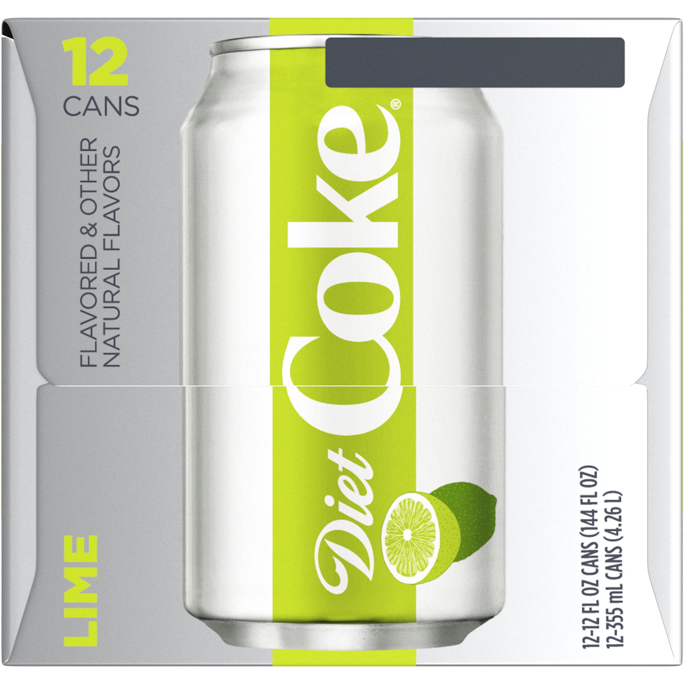 Diet Coke with Lime Soft Drink, 12 fl oz, 12 Pack