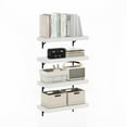 thumbnail image 4 of Furinno Tanna 22-Inch Wall Mounted Floating Display Shelves in White Set of 4, 4 of 6