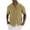 Khaki, variant on Coorders George Mens Striped Summer Button Down Shirts with Short Sleeve, Casual Beach Shirts Cotton Linen Shirts for Men , White,Size, XXXL