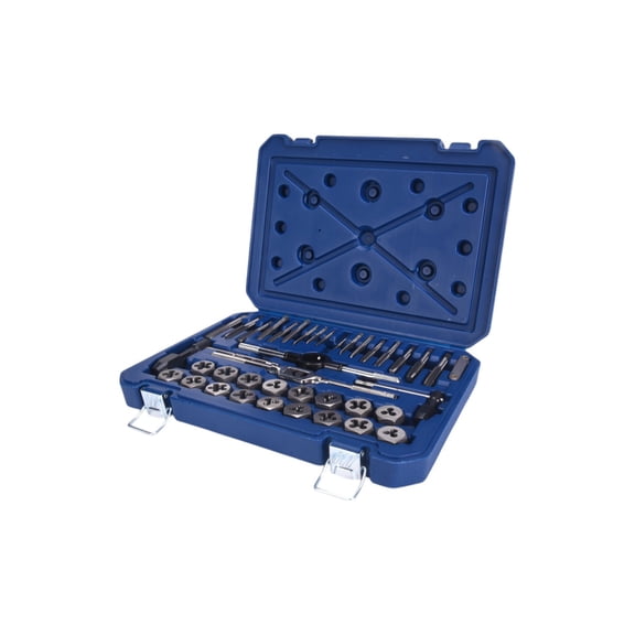 Century Drill & Tool Metric Tap and Die Set, 40 Pc Heat Treated for Durability  Hand Cutting Taps & Dies Includes Wrenches, Pitch Gauge & More - 98912