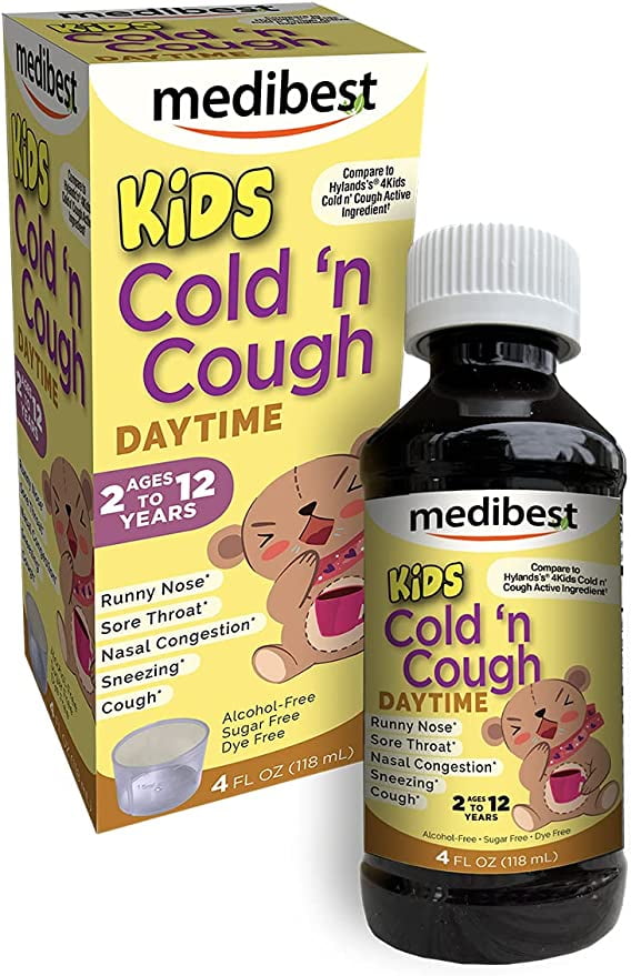 Medibest Kids Cold N Cough Syrup, Daytime Syrup Relieves Cold, Cough