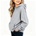 thumbnail image 6 of breaise Girls Casual Long Sleeve Hoodies Cute Oversized Fleece Sweatshirt Cozy Solid Color Sweatshirts, 6 of 9