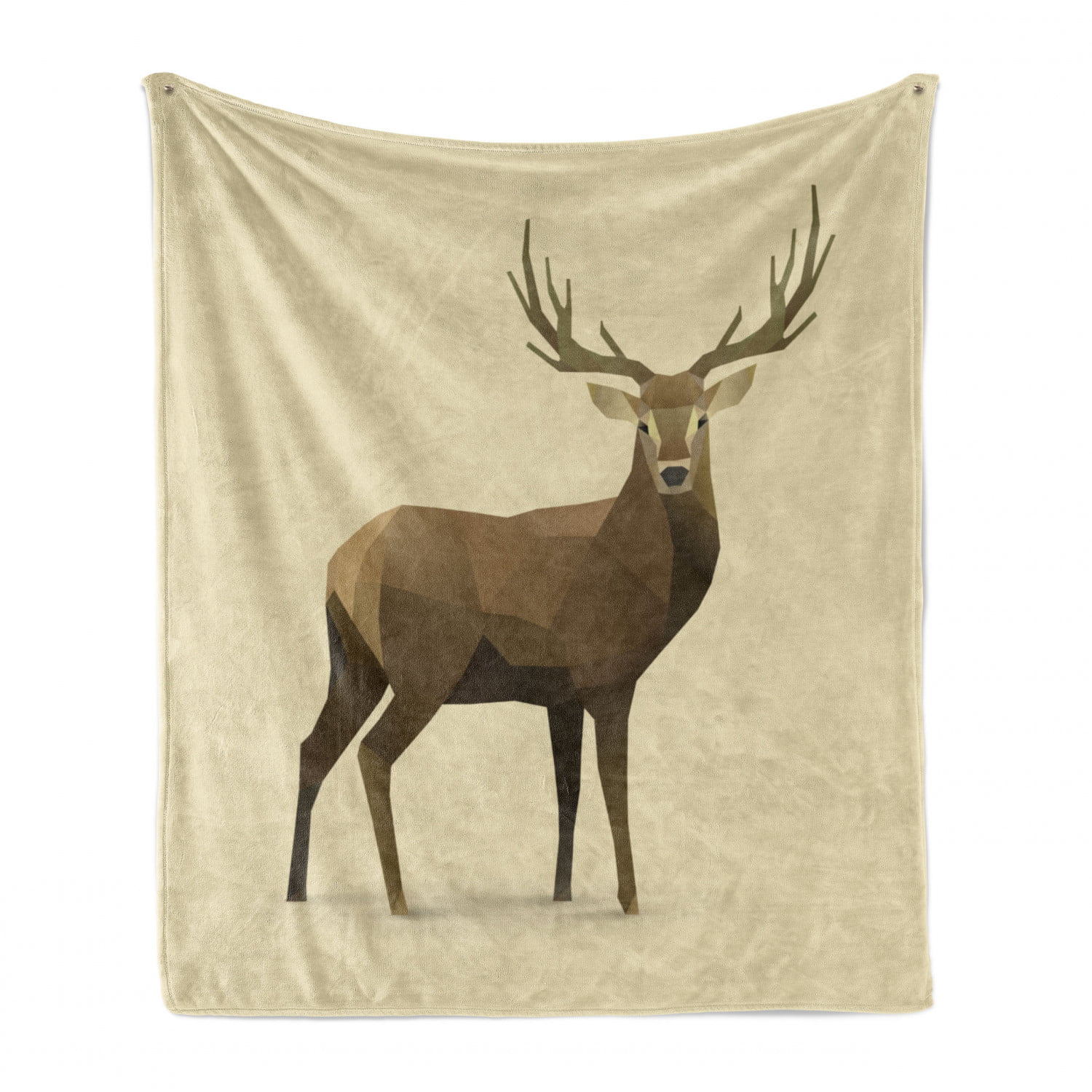 Moslion Brown Moose Throw Blanket Beautiful Animal Forest Male Bull Elk Cute Deer Big 50x60 Inch Warm Cozy Flannel Plush Throws Blankets for Bedding Sofa Couch