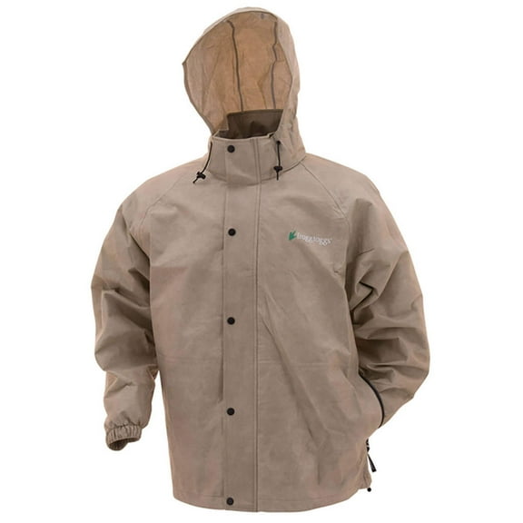 Frogg Toggs Men's Pro Action Waterproof Rain Jacket with Raglan Sleeves, Khaki, Size XX-Large