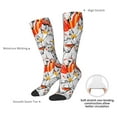 thumbnail image 5 of Knee High Socks for Men and Women, Minimalist Cute Cockatoo Orange Althletic Compression Socks, Support Long Tube Socks for Outdoor Sport, Calf Socks, High Stockings for Women Men, 5 of 7