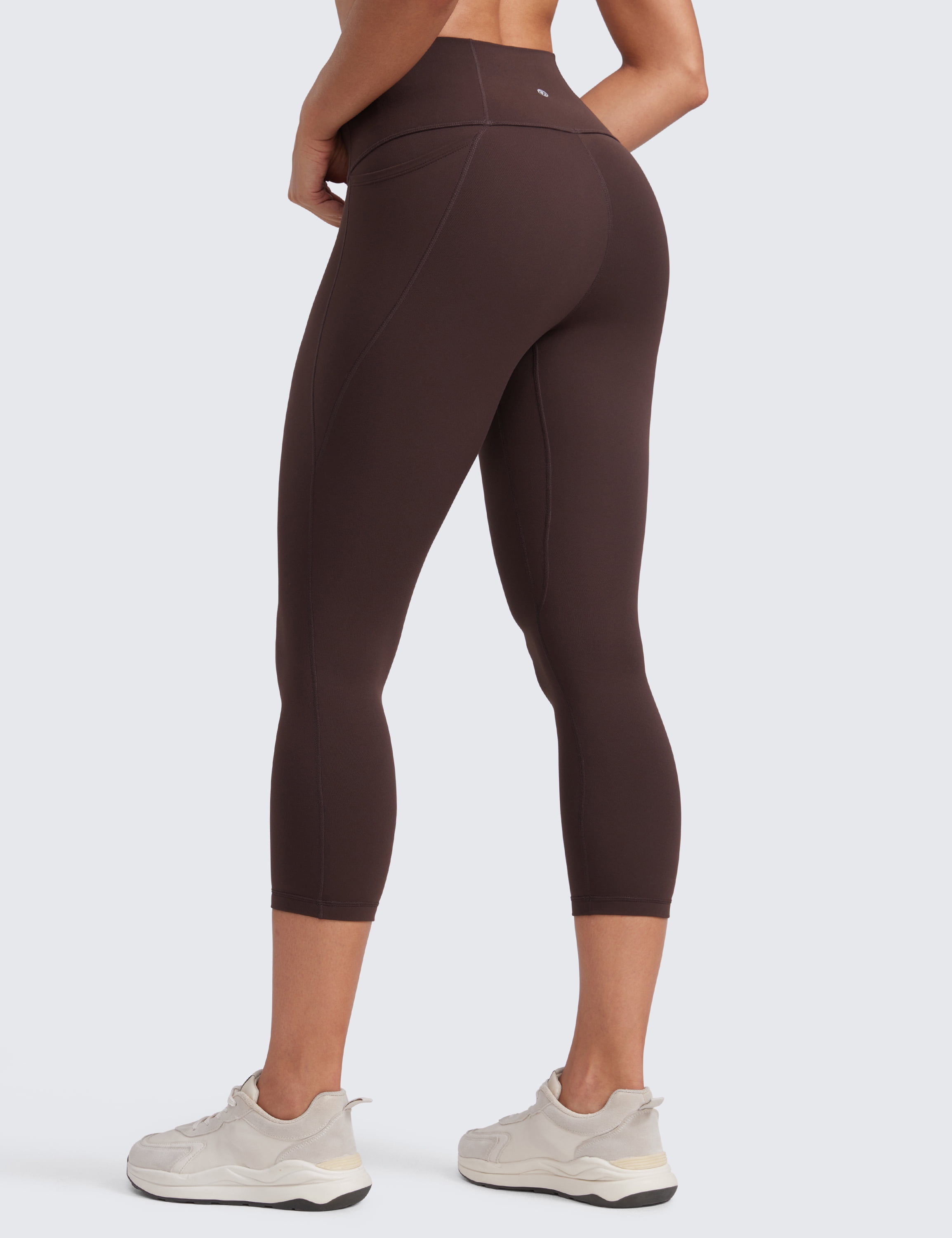 CRZ YOGA Womens Butterluxe Workout Capri Leggings with Pockets 21 Inches