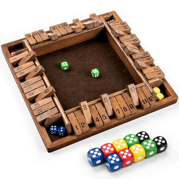 Shut The Box Game Ropoda, 12 números mejorados para adultos y niños