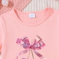 thumbnail image 4 of hengsof Ensemble Deux Pièces Jupe à Manches Courtes Imprimé Ours avec Nœud Doux pour Filles, Jupe à Manches Courtes Col Rond Taille Élastique Ensemble Décontracté Confortable, 4 of 6