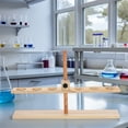 PTOOTP Wood Funnel Holder Stand, Adjustable Laboratory Equipment Base ...