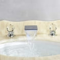 thumbnail image 4 of Senlesen Waterfall Brass Chrome 8 in Widespread Two-Handle Faucet, 4 of 13