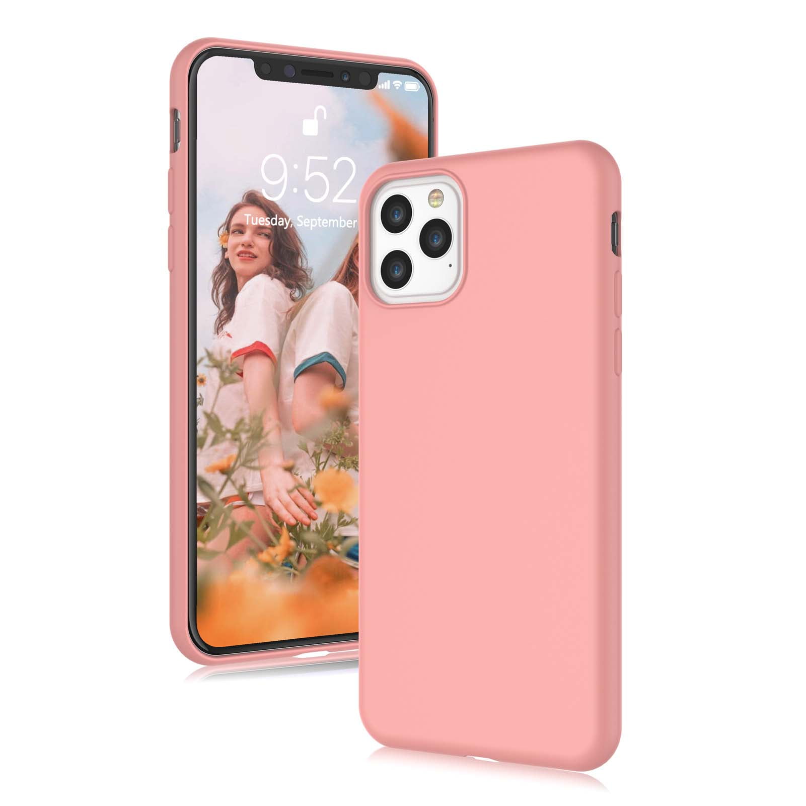 Cell Phone Cases For 6 5 Iphone 11 Pro Max Njjex Liquid Silicone Gel Rubber Shockproof Case Ultra Thin Fit Iphone 11 Pro Max Case Slim Matte Surface Cover For Apple Iphone 11