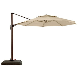 compact patio umbrella Pure Garden 9' Half Round Patio Umbrella