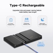 Mini Foldable Keyboard 3-Bluetooth Multi-Device Switch, Compact PU Keyboard with Touchpad Compatible for Tablet and Phone, Portable for Travel