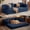 Blue, variant on 78.8" Convertible Sofa Bed, Corduroy Pull Out Couch with Storage Pocket, Folding Futon Sofa Bed, No Assembly Boneless Couch Bed Sleeper Sofa for Living Room Bedroom,Grey
