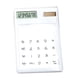 thumbnail image 1 of Calculatrice solaire, écran tactile LCD à 8 chiffres, portable, transparente, pour bureau, école, maison, blanc, 1 of 4