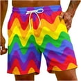 thumbnail image 2 of DDAPJ pyju Men's Board Shorts LGBT Pride Rainbow Flag Swim Trunks Elastic Waist Drawstring Beach Shorts Quick Dry Bathing Suits Summer Holiday Shorts with pockets Prime Deals 2024 Multicolor#2 4XL, 2 of 8