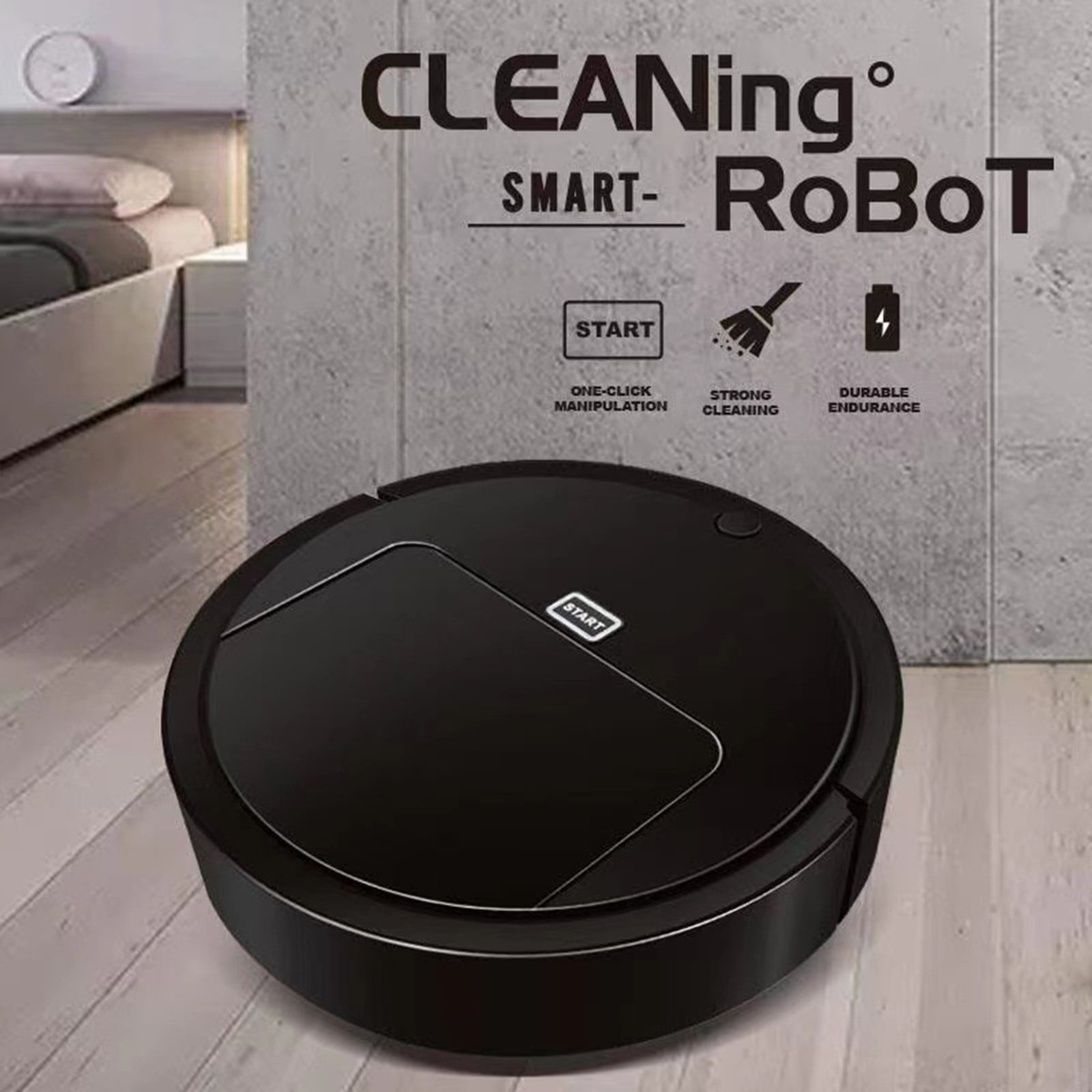 Bilqis Intelligent Sweeping Robot Vacuum Cleaner - 3-in-1 Vacuum Cleaner with Wireless Rechargeable, 1800pa High Power Suction with Low Noise Design Vacuum Sweeping Mopping