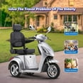 thumbnail image 3 of SKRT Large 3 Wheels Mobility Scooter (XW-E02), Electric Heavy Duty Wheelchair Device, 500 LBS Capacity for Seniors & Adults, Speed Adjust, Seat Extension, 3 of 10