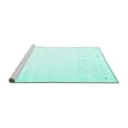 thumbnail image 2 of Ahgly Company Machine Washable Indoor Rectangle Solid Turquoise Blue Modern Area Rugs, 8' x 10', 2 of 4