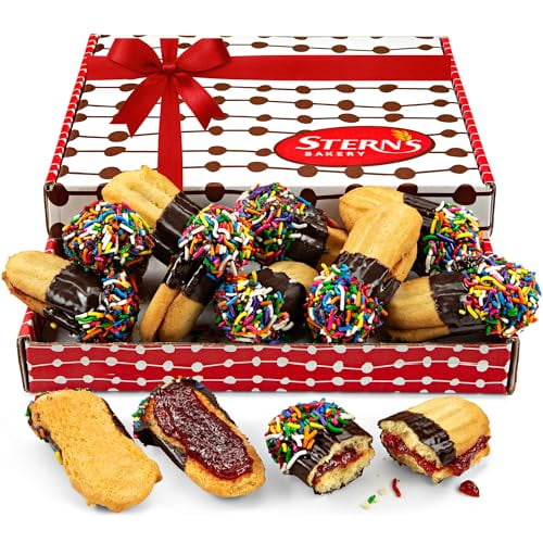 Premium Italian Cookie Gift Box | Italian Sandwich Cookies [10 Count], Gourmet Bakery Cookies for Any Occasion | Ideal for Birthdays Anniversaries Get Well Wishes | Kosher, Nut Free | Stern’s Bakery
