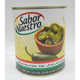 thumbnail image 2 of Sabor Nuestro Nacho Style Sliced Jalapenos #10 Cans Bulk Pickled Jalapeno Peppers 6 Pack, 2 of 6