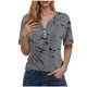 thumbnail image 1 of Camisetas de Manga Corta para las Mujeres Impreso Cuello en V Top Casual, Ligero Y Suave de Algodón para las Mujeres, 1 of 9
