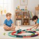 thumbnail image 3 of Juego Creativo Apilamiento Automático Juegos para 60 PCS Domino Train Toys () Azul, 3 of 9