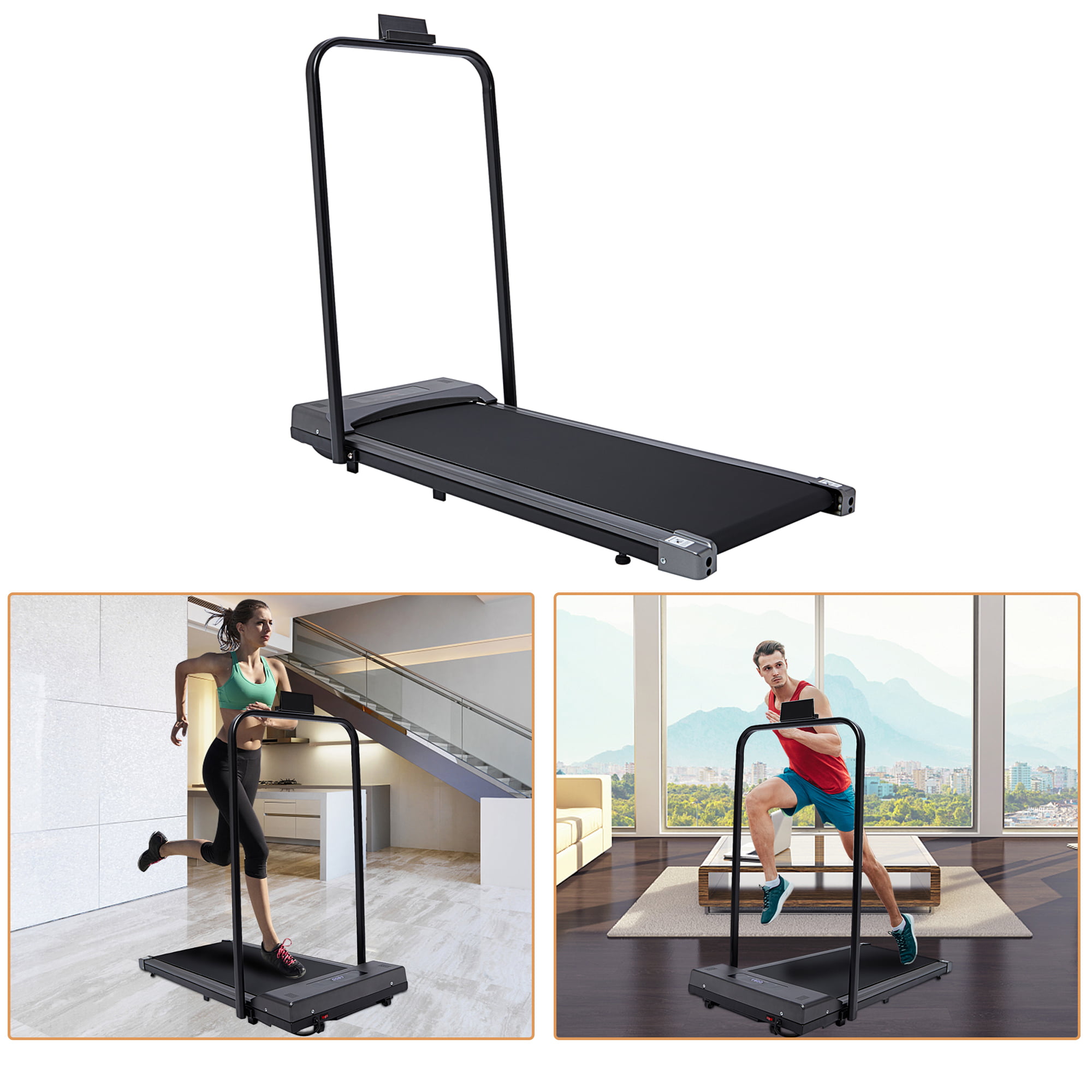 Household Indoor Treadmill Multi-Function Flat Treadmill Ultra-Thin Folding Electric Treadmill 