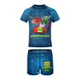 thumbnail image 5 of Geometry Dash Geometry Dash Geometry Dash Boys Two Piece Rash Guard Swimsuits Kids Short Sleeve Swimwear Sets Bathing Suit, 5 of 7