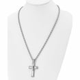 thumbnail image 4 of Stainless Steel Brushed And Polished Triple Layer Cross 24In Necklace Made In China -Jewelry By Sweet Pea, 4 of 7