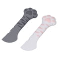 2Pcs Cat Food Spoon Safe Durable Silicone Curved Head Effort Saving