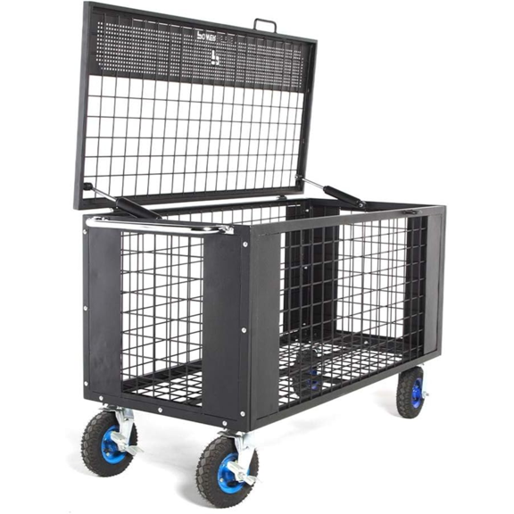 Power Systems APEX Cage - Portable Lockable Steel Equipment Storage with Ventilated Sides, Black