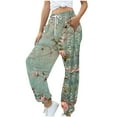 thumbnail image 5 of successthop Baggy Sweatpants for Women Fleece Drawstring Joggers ELastic Printed Sportpants High Waist Casual Trousers, 5 of 6