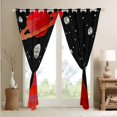 thumbnail image 4 of Solar System Curtains Outer Space 30%-50% Blackout Curtains Universe Themed Window Curtains, Space Theme Bedroom Curtains Galaxy Starry Sky Planet The Earth Print Curtains,2 Panels 42"Wx90"L, 4 of 5