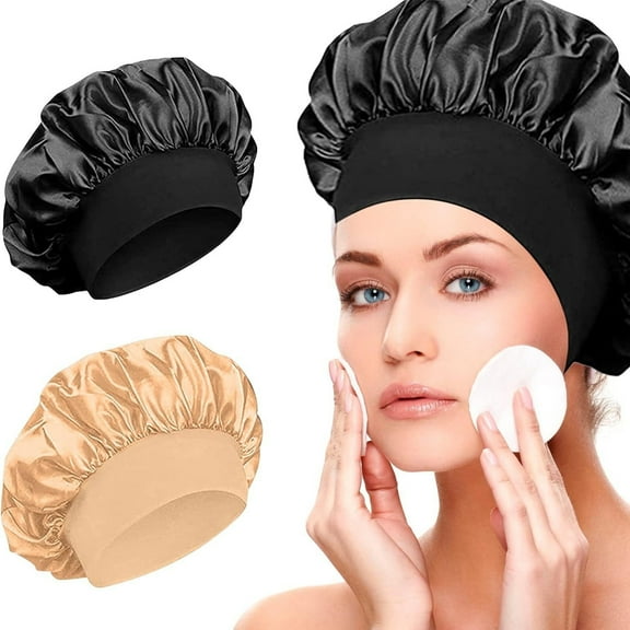 Double Layer Silk Sleep Cap, Adjustable Night Sleep Cap For Hair Protection, Luxurious Silk Satin Reduces Frizz, Suitable For All Hair Types Daily Wear, Easy To Clean Hand Wash Or Machine Wash