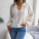 thumbnail image 4 of Puntoco suéter moda mujer Casual cuello de solapa sólido manga larga suéter suelto blusa tops liquidación de Navidad Puntoco Puntoco-3506, 4 of 8