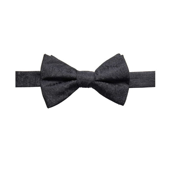 Ryan Seacrest Distinction Men’s Ramapo Paisley Pre-Tied Silk Bow Ties, Black