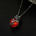 thumbnail image 6 of Wovilon Heart Rose Necklace With Dark Style Wrapped Flower Heart Shaped Collar Chain As A Valentine's Day Gift, 6 of 6