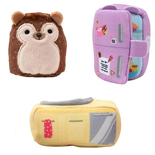Squishville by Squishmallows Mini Plush Room Accessory Set, Kitchen, 2? Hans Soft Mini-Squishmallow and 2 Plush Accessories, Marshmallow-Soft Animals, Kitchen Toys