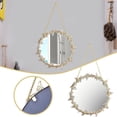 thumbnail image 3 of Espejos para decoración de pared, espejo colgante dorado Espejo de maquillaje de pared con mariposa dorada con cadena, 3 of 5