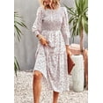 thumbnail image 1 of OUSIMEN CA Robe Décontractée Imprimée à Taille Fermée pour Femmes Printemps et Été 2023, 1 of 5