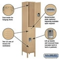 thumbnail image 4 of Salsbury Industries 52165TN-U Extra Wide Standard Metal Locker - Double Tier - 1 Wide - 6 Feet High - 15 Inches Deep - Tan - Unassembled, 4 of 4