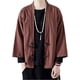 thumbnail image 1 of Chaqueta tipo Kimono JAMW Casual Mezclas de algodón Lino Siete mangas Marrón 2xl Sencillez, 1 of 5