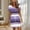 Purple, variant on Women's Solid Color Short Sleeve Crew Neck Midi Dress for Casual Wear and Summer Outings