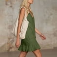 thumbnail image 5 of LIaqionyy Mini Dresses for Womens Cotton Linen Summer Scoop Neck Sleeveless Casual Loose Tunic Tank Sundress, 5 of 6